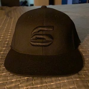 NEW TB12 6 Championships Black on Black Fitted Hat